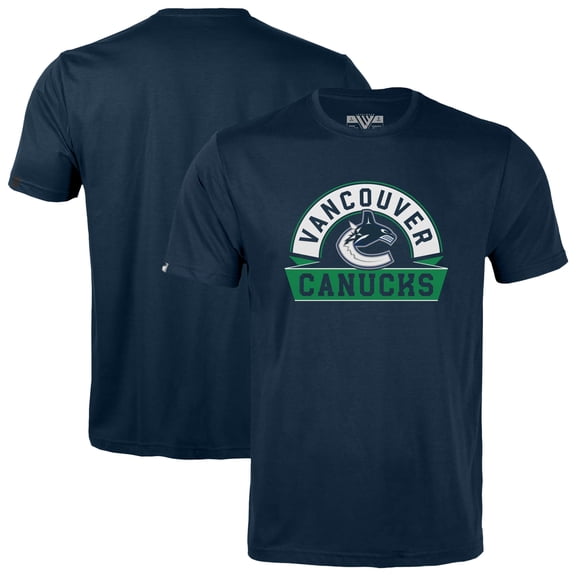 Youth Levelwear Navy Vancouver Canucks Little Richmond Banner Arch T-Shirt