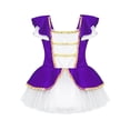 thumbnail image 3 of MSemis Kids Girls Ballet Dance Mesh Tutu Dress Circus Ringmaster Costume Cosplay Dress Up Purple-A 16, 3 of 6