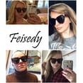thumbnail image 6 of FEISEDY Retro Cat Eye Sunglasses Women Men Vintage Square Cateye UV400 Sunglasses B2586, 6 of 14