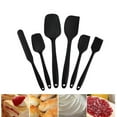thumbnail image 6 of Food Grade Silicone Rubber Spatula Set for Kitchen Baking,Cooking,and Mixing High Heat Resistant Non Stick Dishwasher Safe BPA-Free Black Set of 6, 6 of 7