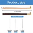 thumbnail image 3 of 4 Pcs Tambour Hooks Kit with 12 Needles, Embroidery Crochet Hooks Wooden Handle Sequin Beads Needle Set, 3 of 5