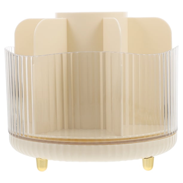 Organizador de brochas de maquillaje giratorio de 360 grados, gran capacidad, para cosméticos y brochas.