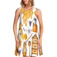 thumbnail image 1 of Fotbe Honey Bee Set Vestido de Verano sin Mangas para Mujer – Vestido Midi Línea A, Estilo Camiseta Floral, Vestido Playero Casual y Fluido, 1 of 7