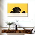 thumbnail image 3 of Elephant Stock Cute Black Lab Wall Art - Horizontal Canvas Wall Art - Living Room Wall Decor - Animal Canvas - Yellow And Black Decor - 36" x 24", 3 of 8