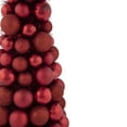 thumbnail image 4 of Northlight 3-Finish Shatterproof Ball Christmas Tree with Tinsel - 15.75" - Red, 4 of 5