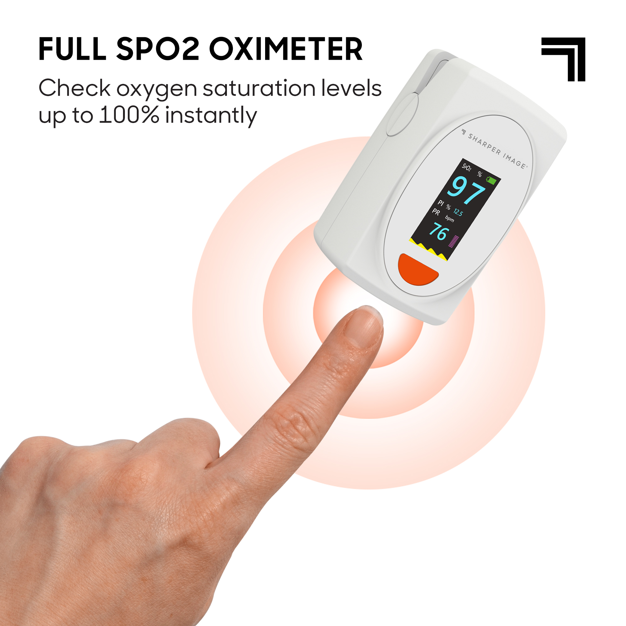 Sharper Image Finger Pulse Oximeter SpO2 Monitor photo 5