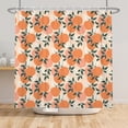 thumbnail image 3 of SUNOLIFE Peach Shower Curtain Pink Fruit Waterproof Fabric Bathroom Curtain 72x78 in, 3 of 4