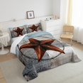 thumbnail image 3 of Manfei Vintage Texas Star 3 Pieces Queen Comforter Set for Kids Children Teens,Western Theme Ultra Soft Bedding Sets,Lodge Cabin Bedding Comforter Set Breathable,Lightweight Room Decor, 3 of 8
