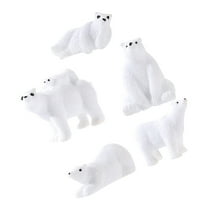 UNOMOR 15Pcs Polar Bear Figure Resin Decoration for Family Friends present Giving