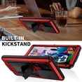 thumbnail image 6 of Case for Galaxy S23 Ultra,Military Grade 3 in 1 Metal Full-Body Rugged Kickstand Protective Case with Built-in Screen Protector Phone Case for Samsung Galaxy S23 Ultra 5G,6.8" 2023 (Red), 6 of 10