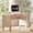 Beige, variant on 47.2”W Mid-century Modern Curved Waterfall Writing Desk With 2 Drawers,Wood Computer Desk With Charging Station, Standing Desk For Home Office