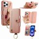 thumbnail image 1 of For iPhone 14 Pro Max Case RFID Blocking Zipper Wallet PU Leather Mobile Cover - Pink, 1 of 5