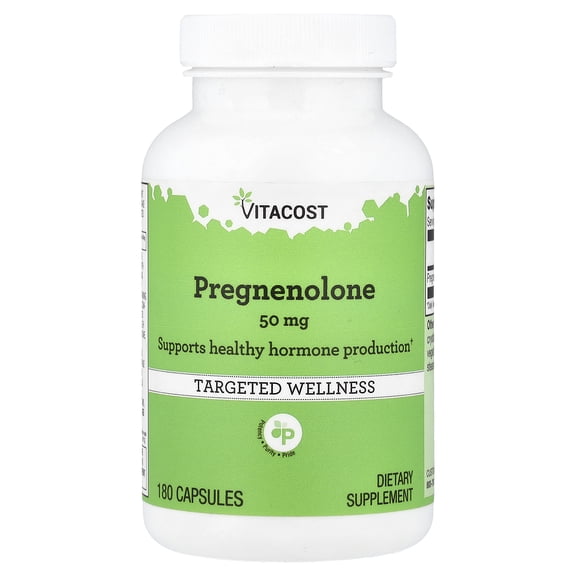 Vitacost Pregnenolone, 50 mg, 180 Capsules
