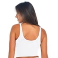 thumbnail image 3 of M&M SCRUBS Women’s Longline Wirefree Padded Medium Support Sports Bra (Small, White), 3 of 5
