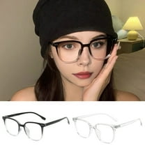 Dujiujun Blue Light Blocking Glasses Unisex Large Frame Clear View Strong Hinge Transparent with Brim Eye Protection Clear Bluelight Glasses Spectacles Eyewear