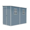thumbnail image 4 of Remise de Rangement Extérieure en Résine Grise 8x4 Pi - Rangement Durable pour Patio et Jardin avec Porte et Fenêtres Verrouillables / Résistant aux Intempéries, Remise à Assemblage Facile, 4 of 8