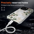 thumbnail image 7 of FKBRCL4U for iPhone 14 Plus Compatible with Magsafe Case White Marble Green Holly Leaves Golden Christmas Pattern for Girl Boy Full Body Magnetic Design Soft Silicone Protection, 7 of 7