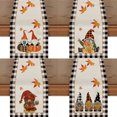thumbnail image 5 of Btomtd 72.04 x 12.99 inch Gnomes Pumpkins Fall Thanksgiving Christmas Table Runner Soft Washable Kitchen Table Runner Long Tablecloth Table Runner Celebration, C, 5 of 7