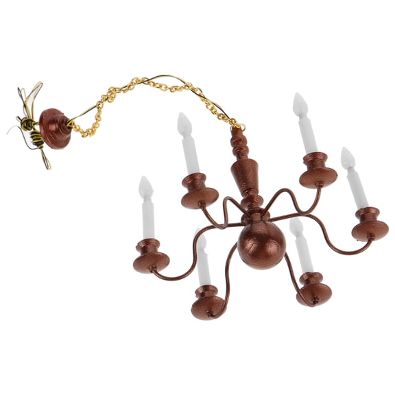 WHAMVOX Mini Chandelier House Model 13x6.5x6.5CM Decorative Coffee Decor Lighting