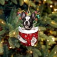 thumbnail image 2 of 1 colgante de perro navideño, medias navideñas, adornos para árboles de Navidad, manualidades, adornos colgantes, Navidad L5, 2 of 5