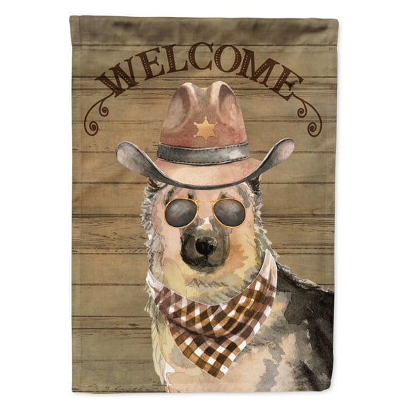 Carolines Treasures CK6331CHF German Shepherd 2 Country Dog Flag Canvas House Size  Large multicolor