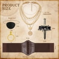 thumbnail image 3 of Pirate Costume Women Outfits Renaissance Corset Steampunk Skirt Top Pirate Accessories Full Halloween Costume, 3 of 8