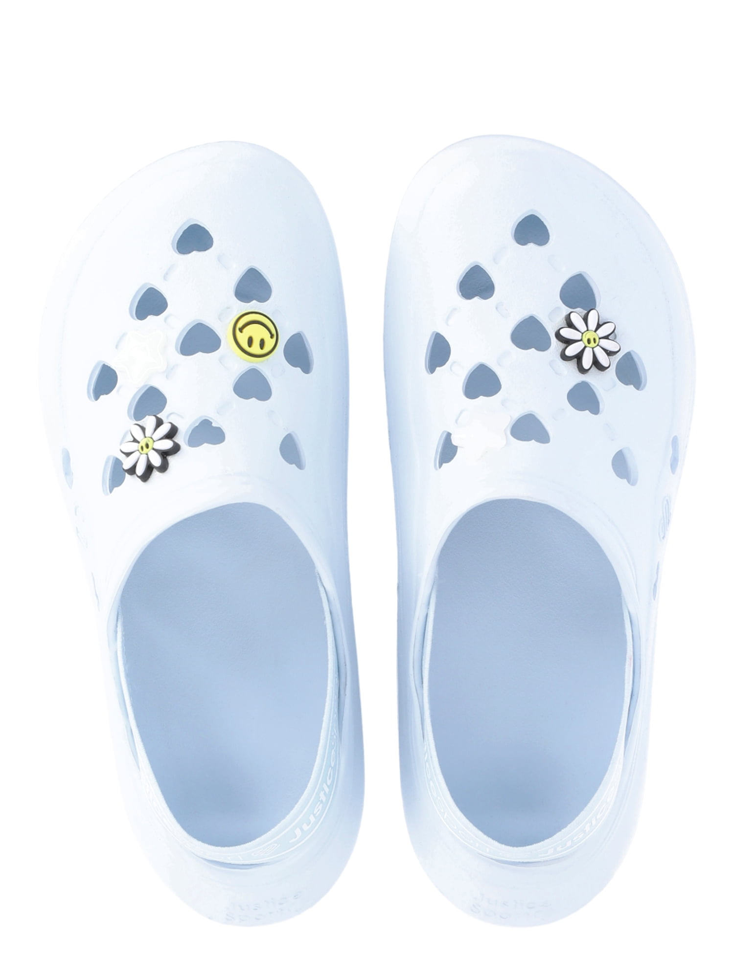 Justice Little Girls and Big Girls Clogs with Charms