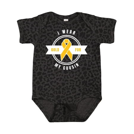 

Inktastic Childhood Cancer Awareness I Wear Gold for My Cousin Gift Baby Boy or Baby Girl Bodysuit