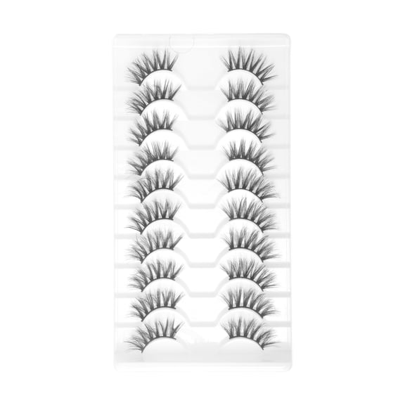 Unique Bargains 10 Pair Dense False Eyelashes for Makeup Black J06