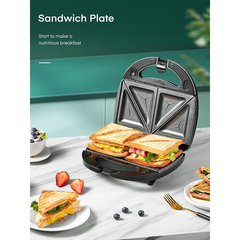 Healthy Choice 3 in 1 Stainless Steel Sandwich Press/Waffle Maker