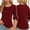 Red, variant on Women's 3/4 Bell Sleeve Tops Summer Dressy Casual Square Neck Blouse Tunic Shirt