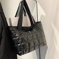 thumbnail image 4 of Bolsos de hombro de tela Moda femenina Bolsos de mano de color sólido Gran capacidad, 4 of 7
