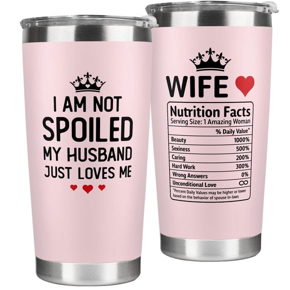 Vaso aislante de acero inoxidable rosa KatandNat de 20 oz