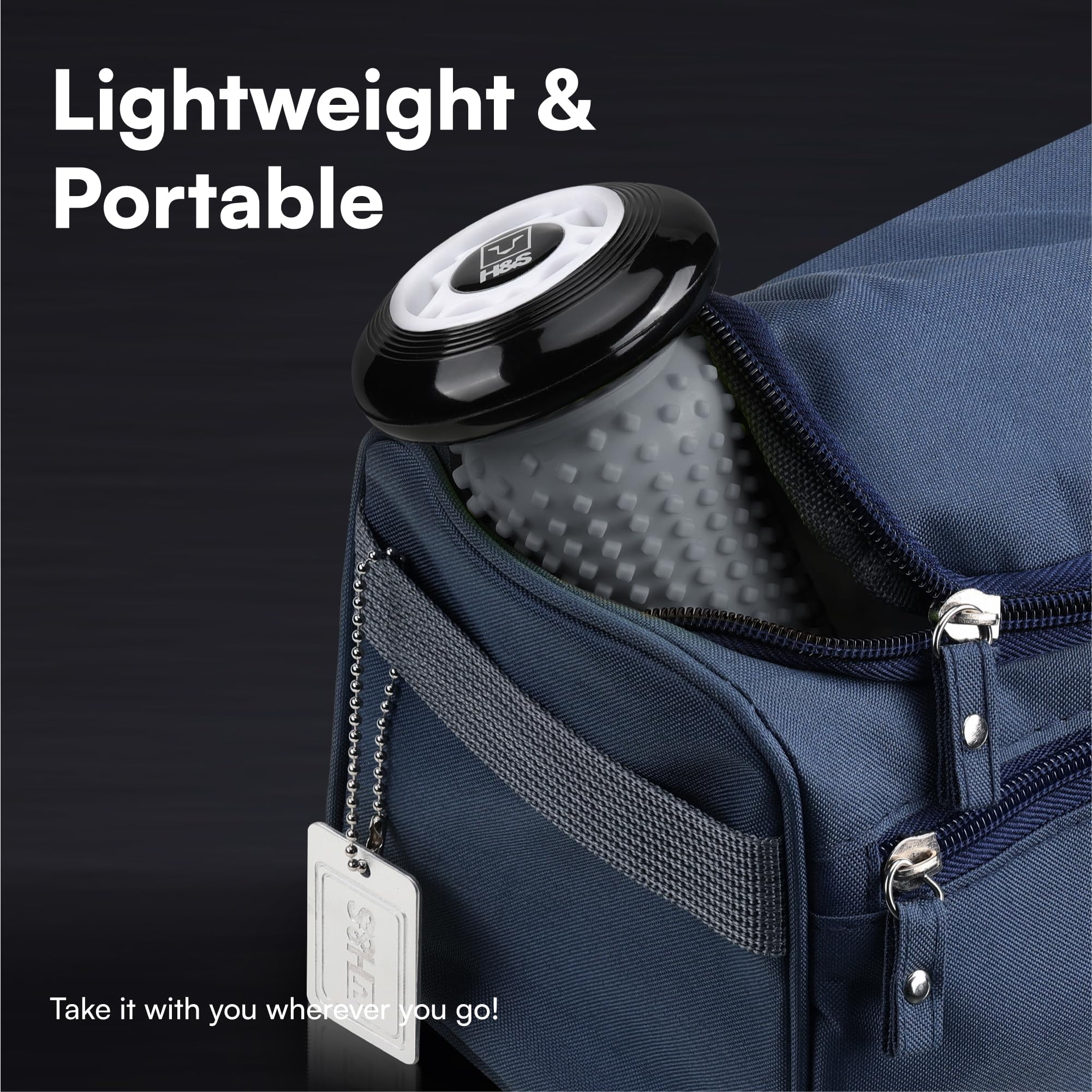 H&S Foot Massage Ball Roller - Muscle Roller Stick For Fascia And Feet - Silicone Exercise Roller Massager With Nubs For Stress Relief And Relaxation - Grey - View #8