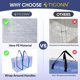 thumbnail image 2 of 6 Pack Extra Large Moving Bags with Zippers & Carrying Handles, Heavy-Duty Storage Tote Moving Boxes for Space Saving, 2 of 5