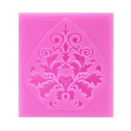 

1pc Embossed Lace Silicone Molds Fondant Cake Decorating Tools Bakeware Cupcake Dessert Chocolate Mold (Pink)