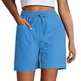 thumbnail image 2 of OIUUAK Women's Solid Color Pocket Loose High Waist Casual Stylish Shorts, Light Weight Pants for Women Summer, Lightweight Summer Pants Women, Summer Pants, 2 of 2