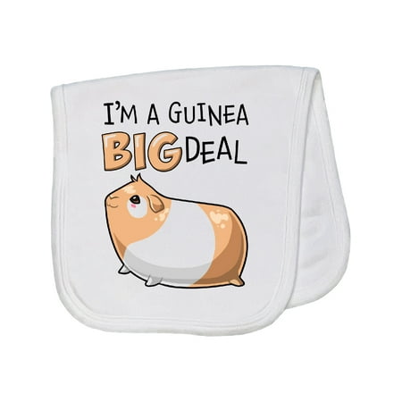 Inktastic I'm a Guinea Big Deal with Cute Guinea Pig Baby Burp Cloth