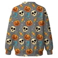 thumbnail image 4 of WERYOUNG Halloween Cardigan Sweaters For Women Pumpkin Skeleton Print Long Sleeve Button Down Sweater Daily Wear Relaxed Fit Fall Tops For Women,Size L, 4 of 4