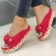 thumbnail image 2 of Nuevas zapatillas de Mujer, zapatos planos informales con plataforma y lazo de Color sólido, correas trenzadas a la moda, sandalias para caminar al aire libre, Zapatilla para Mujer Tan Jianjun unisex, 2 of 2