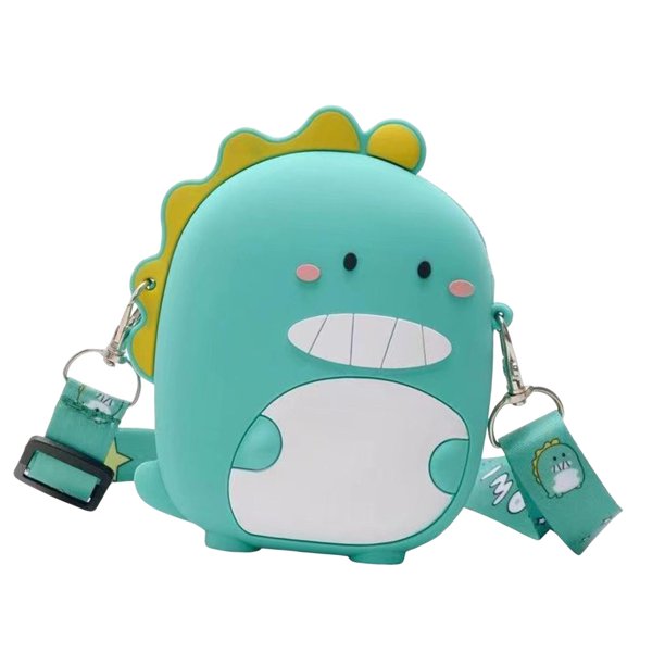 Monedero para niños Bolso de hombro de dibujos animados lindo Silicona Encantadora Novedad Dinosaurio Mini Bolso para niños Monedero pequeño para niño Fernando monedero de silicona de dibujos animados