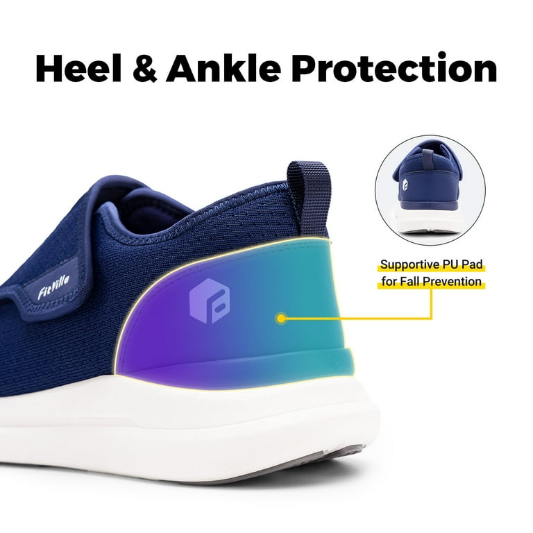 FitVille Diabetic Shoes for Men Wide Walking Shoes for Elderly