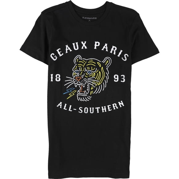 Elevenparis Mujer Geaux Paris 1893 Camiseta gráfica negra XS
