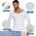 thumbnail image 2 of Lalamelon Tummy Control Shirts for Men Long Sleeve Slimming Undershirt Compression Shapewear, 2 of 6