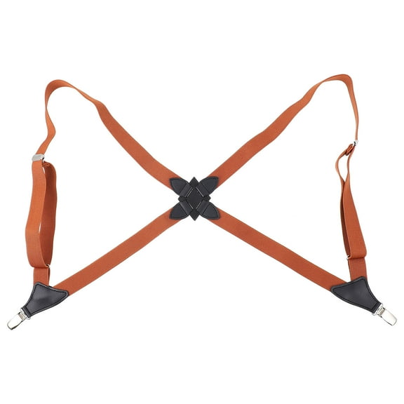 OATIPHO 1Pc Brown Clip-on Suspender Adjustable Trouser Strap for Casual and Party Wear