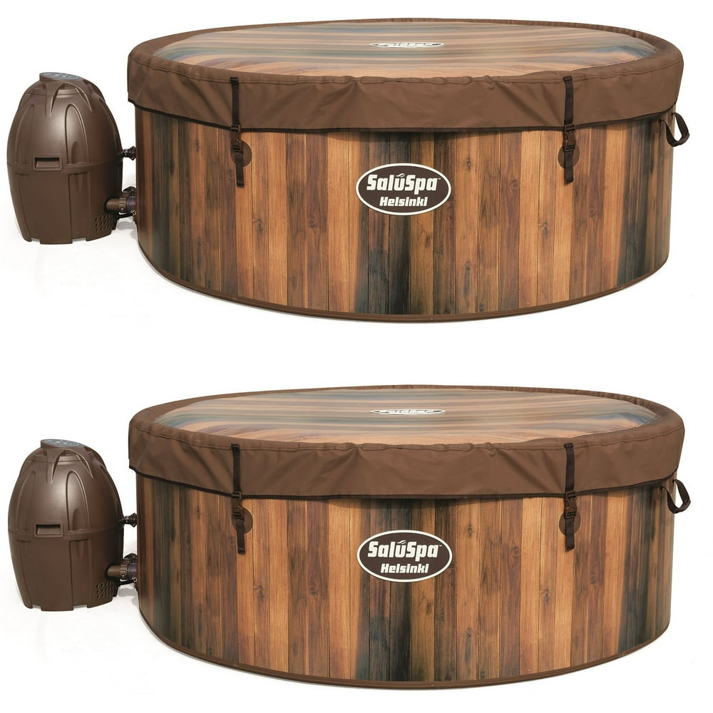 Bestway SaluSpa Helsinki AirJet 7 Person Inflatable Spa Hot Tub w/ Pump (2 Pack)