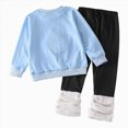 thumbnail image 4 of HFHAPW Toddler Kids Girl Clothes Cute Graphic Infant Long Sleeve Sweathsirt 2Pcs Fall Winter Outfits Kids Pullover Leggings Pants Set,4 Y, 4 of 8