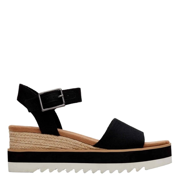 Toms Diana WIDE Black 10021084 Women's Size 7.5