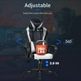 thumbnail image 7 of BestOffice Ergonomic Gaming Chair, Lumbar Support, Rolling Swivel for Men, Women(White), 7 of 7