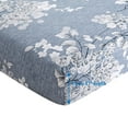 thumbnail image 4 of Hong and Arts Inc. Marina Decoration Soft Silky Deep Pocket Rich Printed Rayon from Bamboo All Season Sheet Set, Romantic Inkwash Floral Blue Grey,, 4 of 5